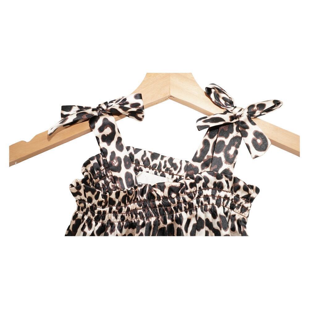 Rare Editions Leopard Print Ruffle Dress - Picture 3 of 5